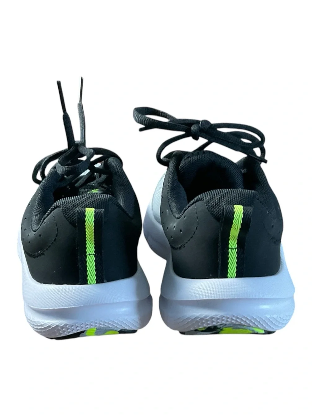 Under Armour Kids Charged Assert 10 Grey Black Volt Running Shoes Size  5Y